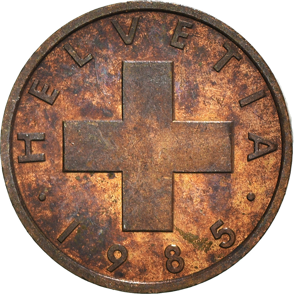 Moeda, Suíça, Rappen, 1985