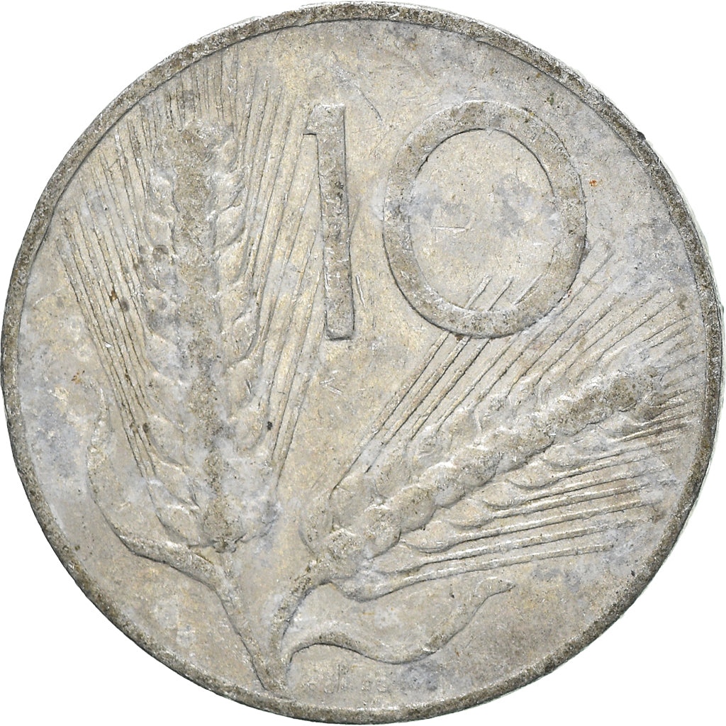 Moeda, Itália, 10 Lire, 1952
