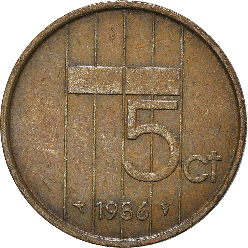 Coin, Netherlands, 5 Cents, 1986