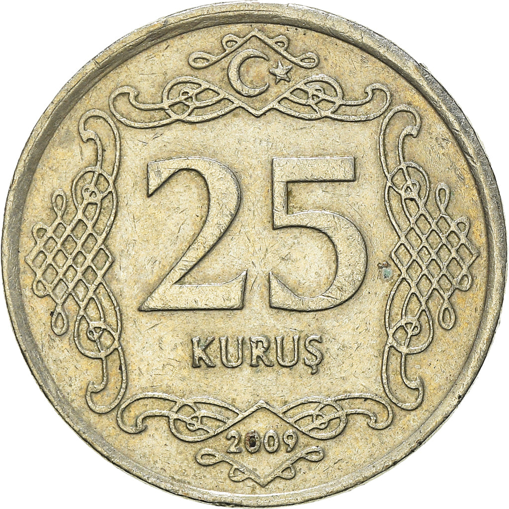 Moneta, Turchia, 25 Kurus, 2009