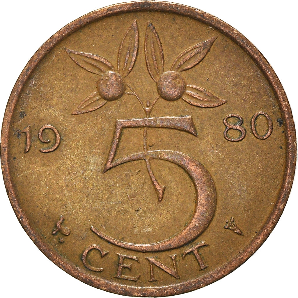 Coin, Netherlands, 5 Cents, 1980