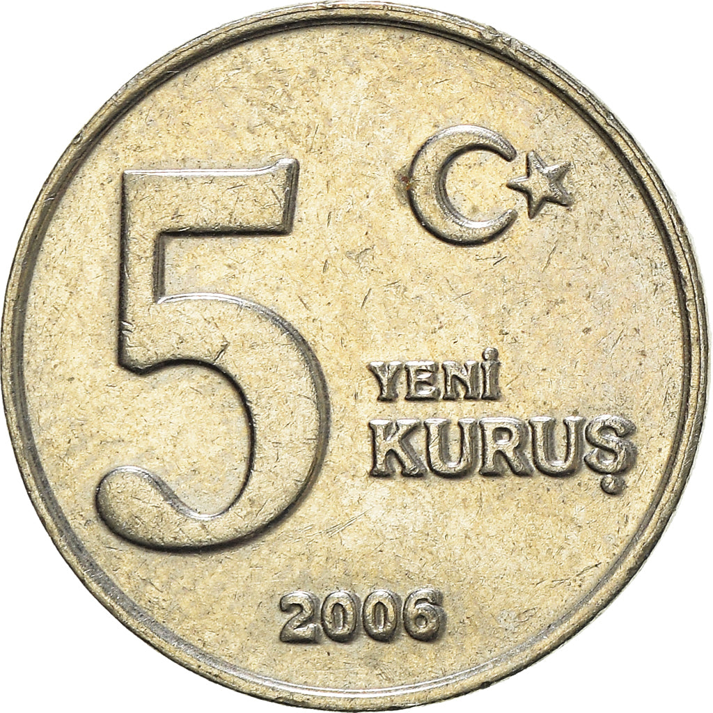 Moneta, Turchia, 5 New Kurus, 2006