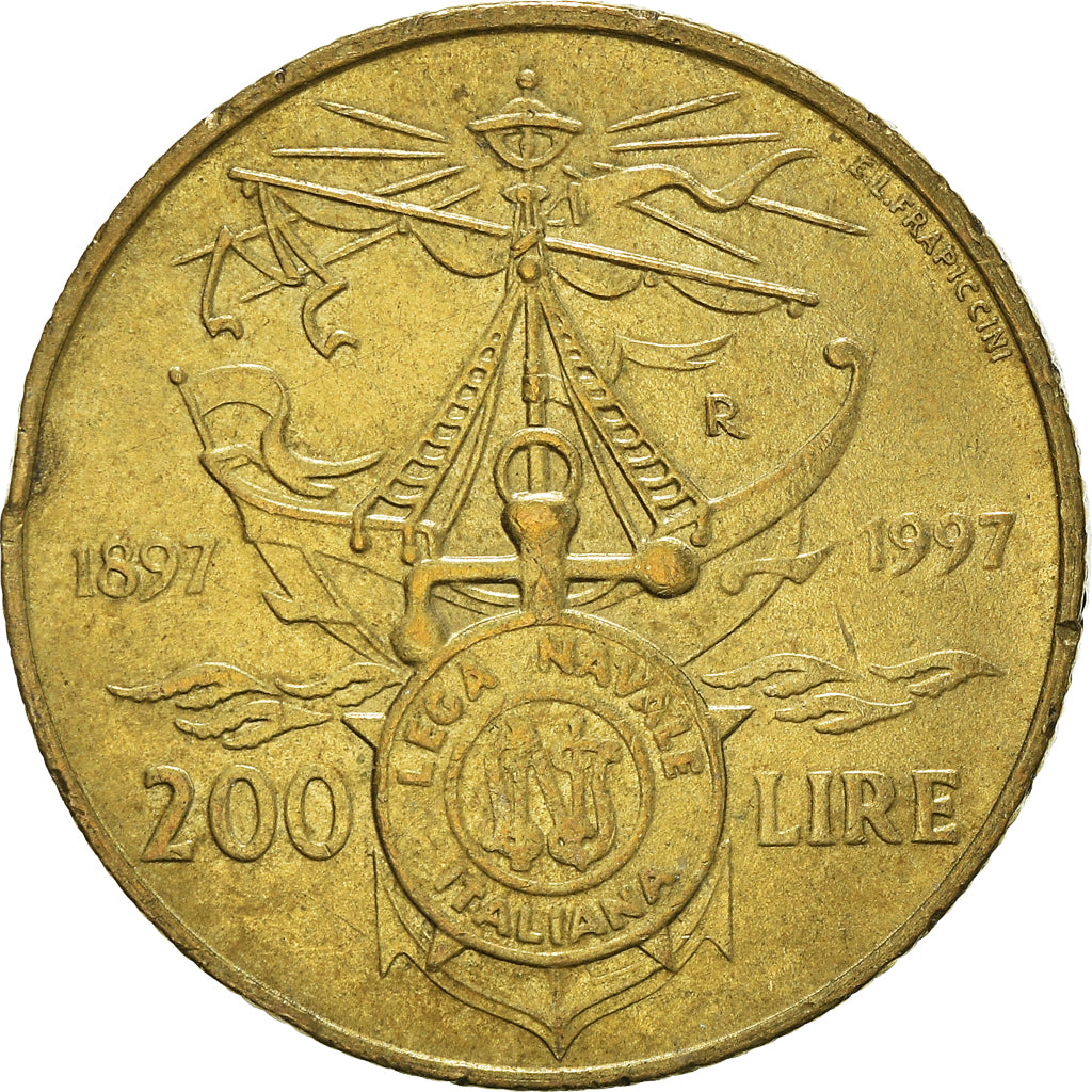 Coin, Italy, 200 Lire, 1997