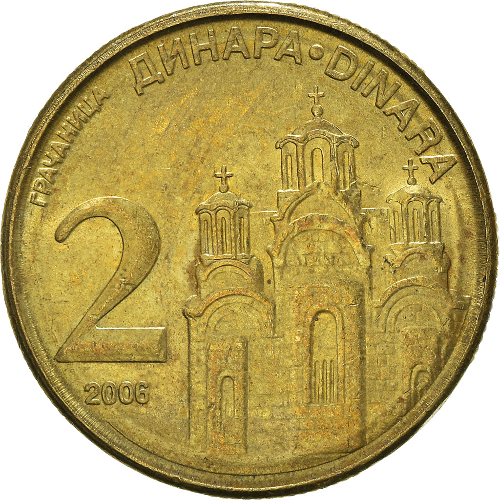 Münze, Serbien, 2 Dinara, 2006