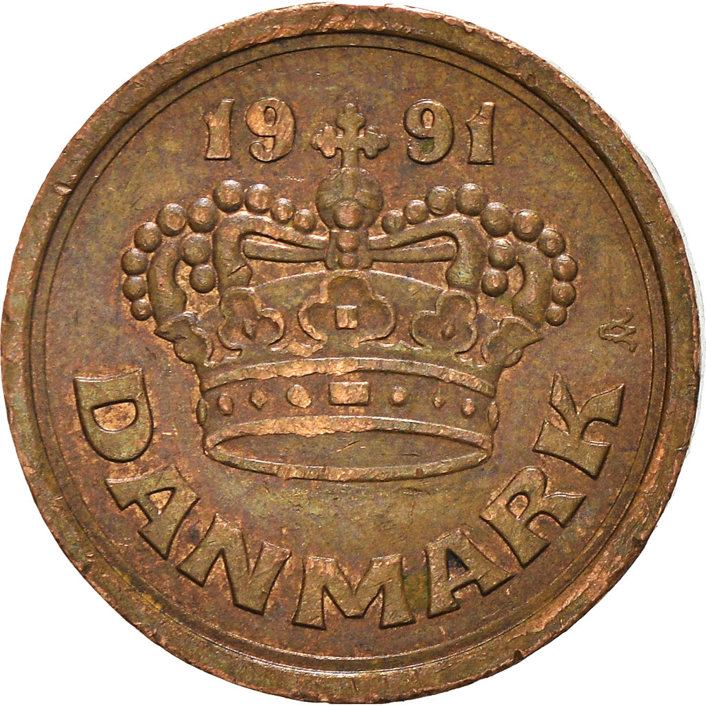 Munten, Denemarken, 25 Öre, 1991