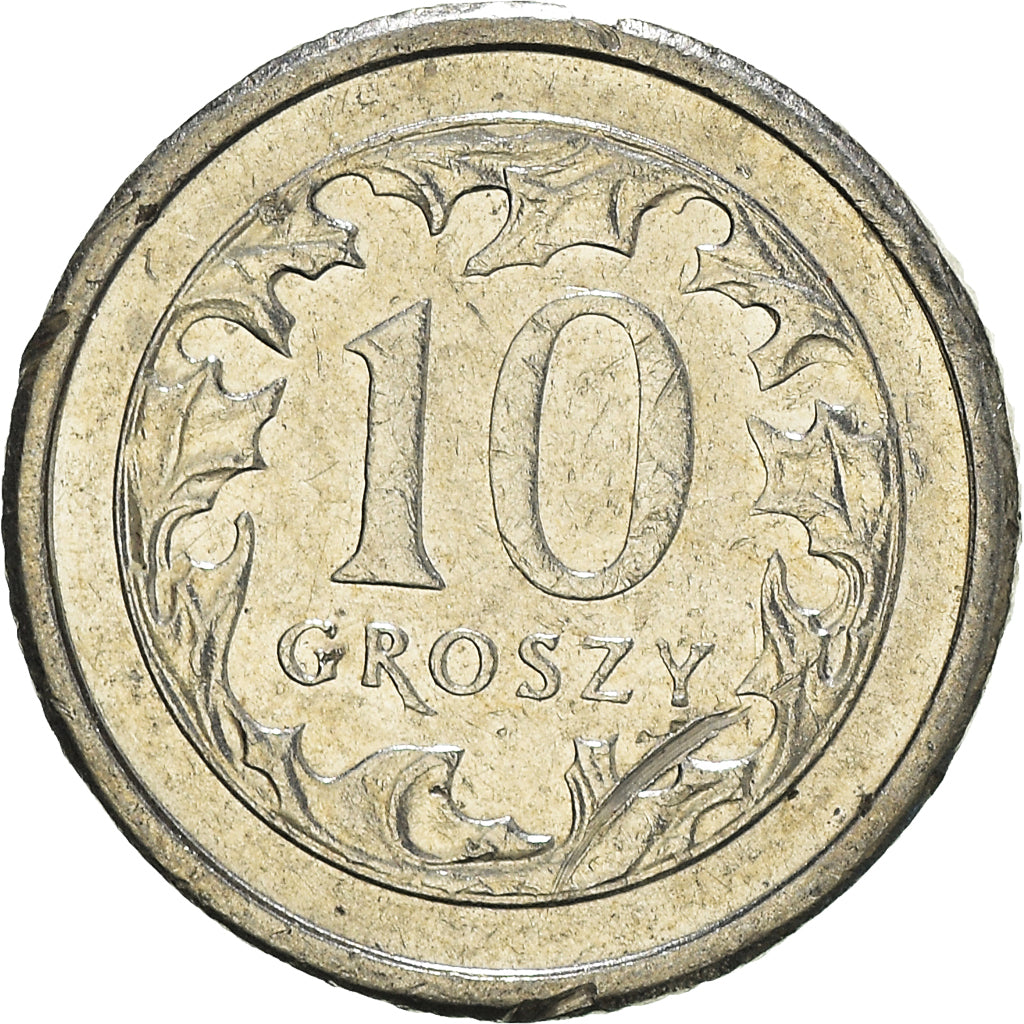 Moeda, Polónia, 10 Groszy, 2001