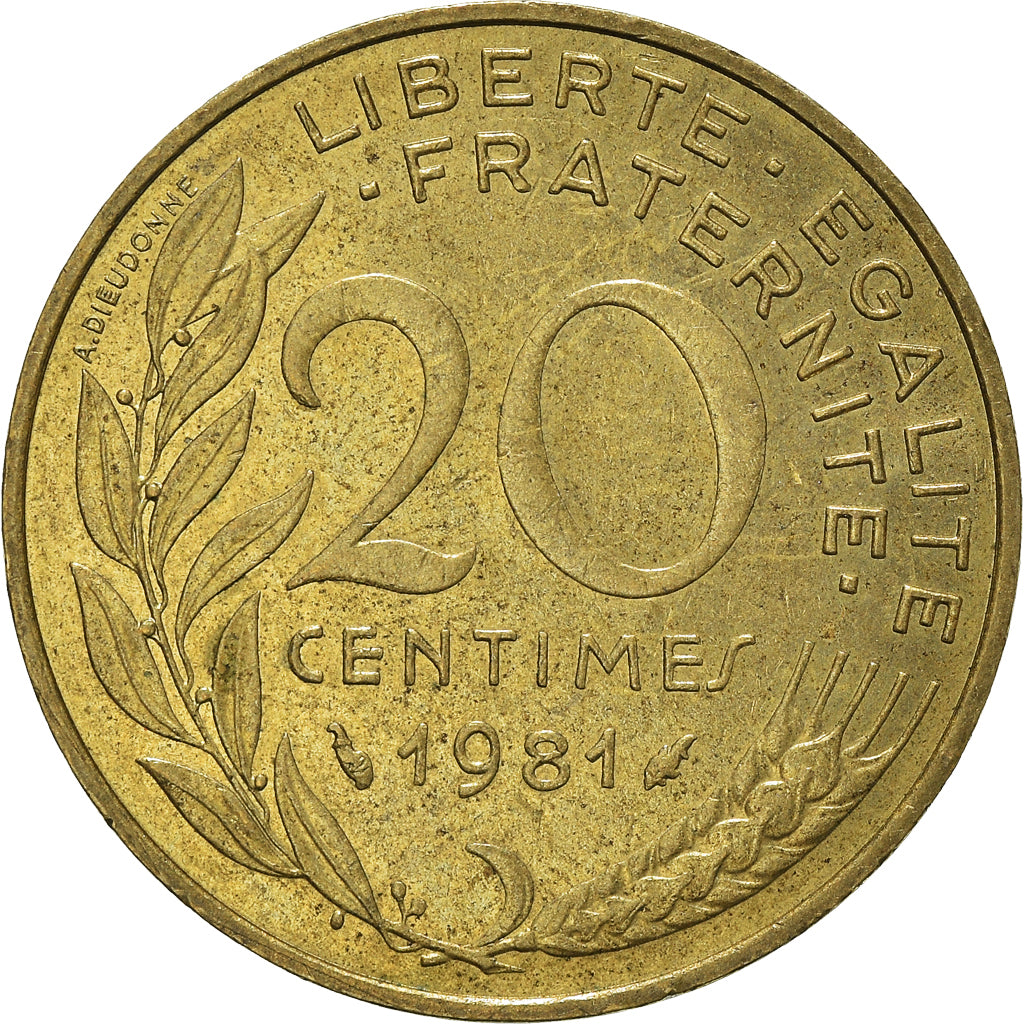 Coin, France, 20 Centimes, 1981