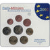 Germany, 5 x Euro Set of 8 coins, 5 Mints, 2002 ADFGJ