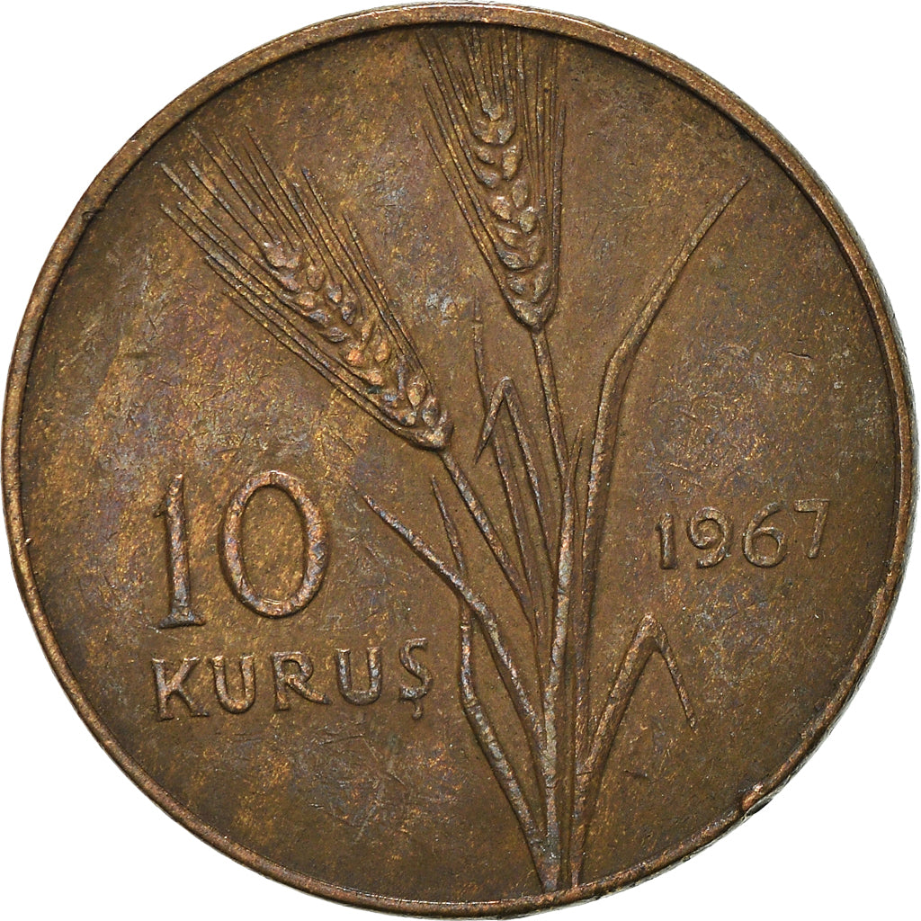 Coin, Turkey, 10 Kurus, 1967