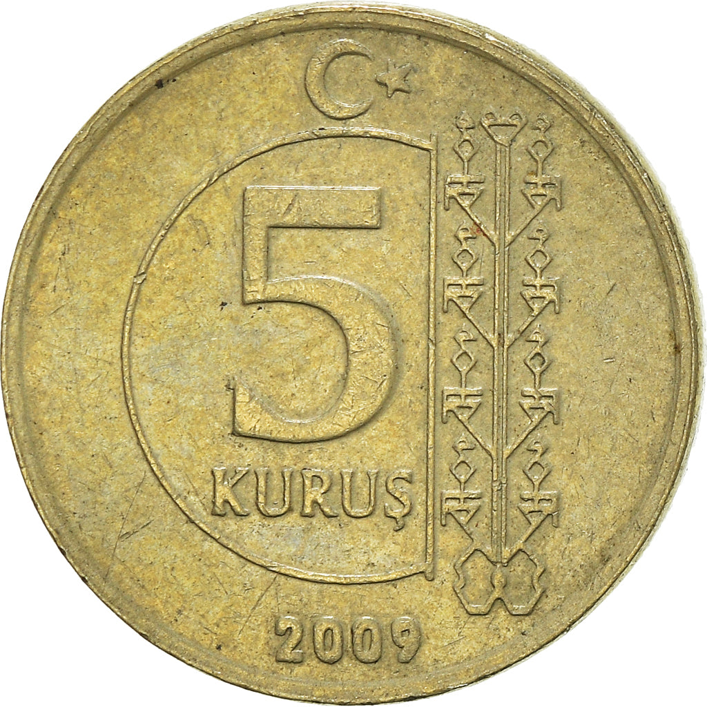 Moneta, Turchia, 5 Kurus, 2009