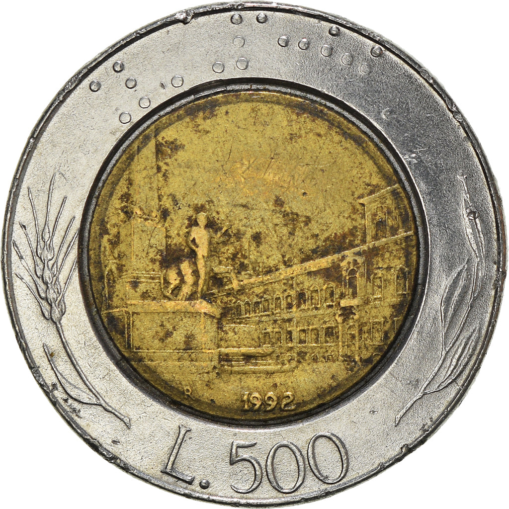 Moneta, Italia, 500 Lire, 1992