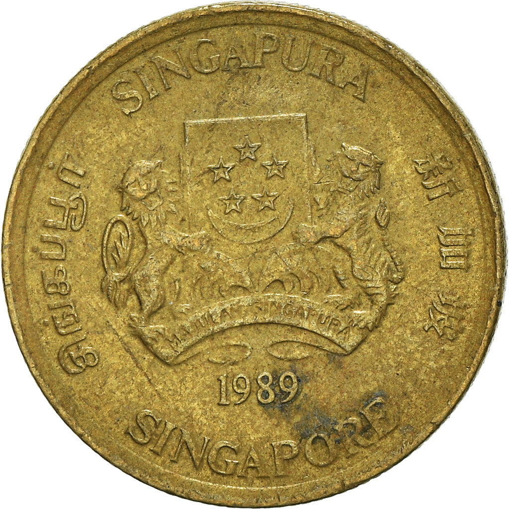 Monnaie, Singapour, 5 Cents, 1989
