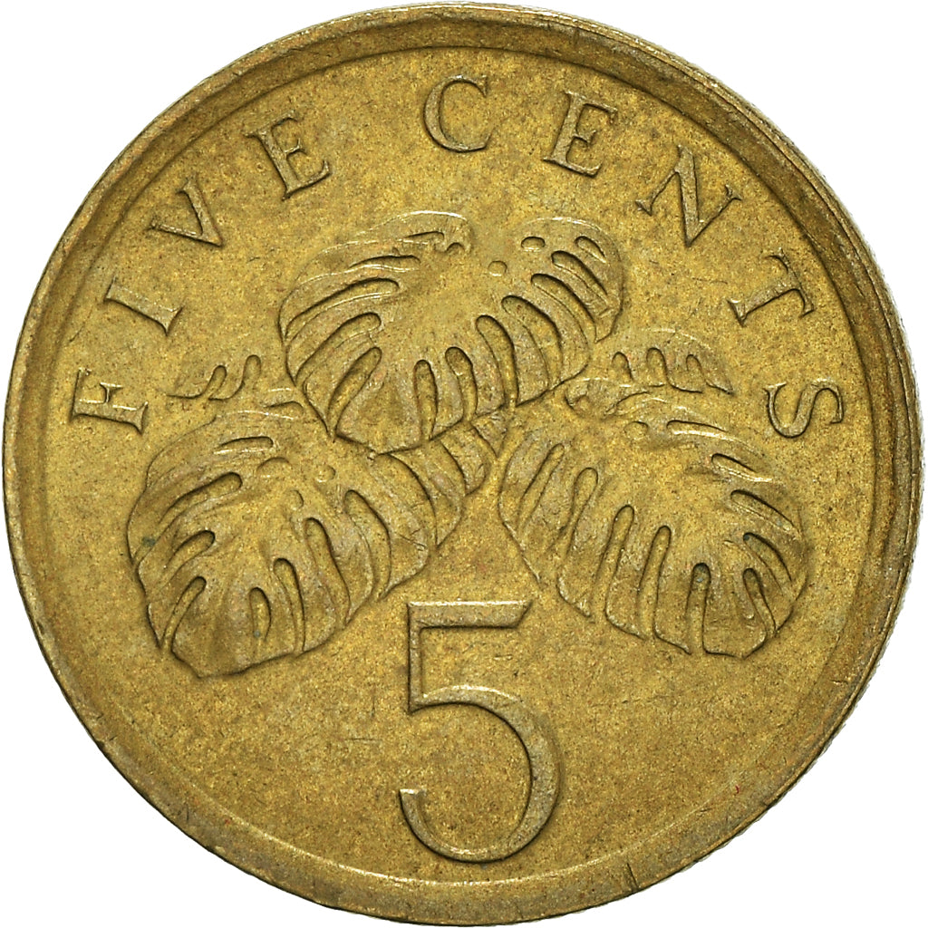 Monnaie, Singapour, 5 Cents, 1989