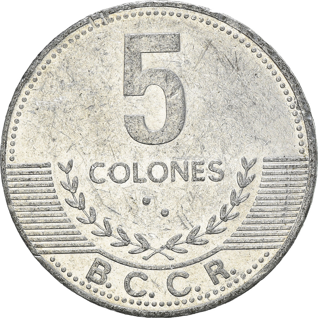 Moneta, Costa Rica, 5 Colones, 2008