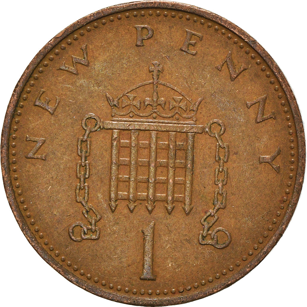 Moeda, Grã-Bretanha, New Penny, 1971