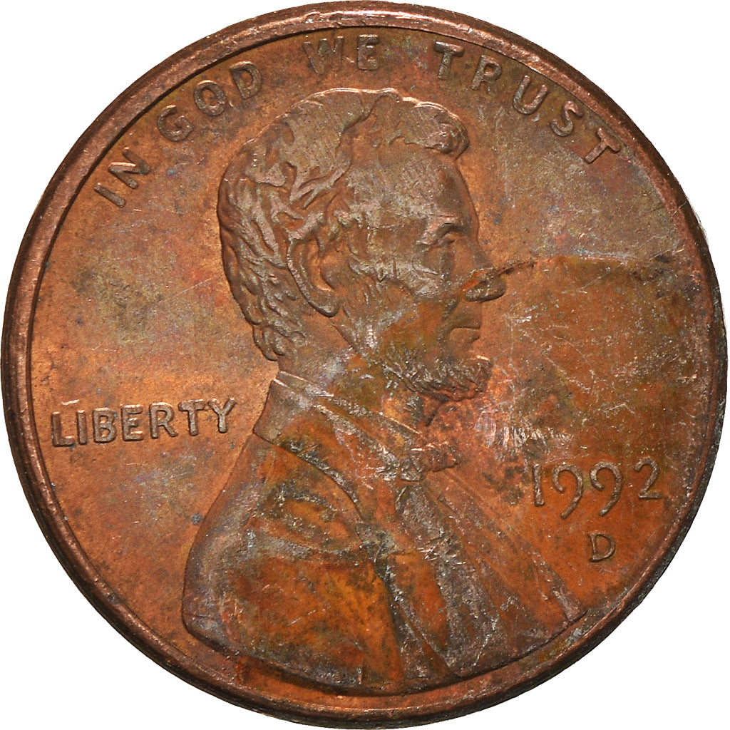 Moneda, Estados Unidos, Cent, 1992