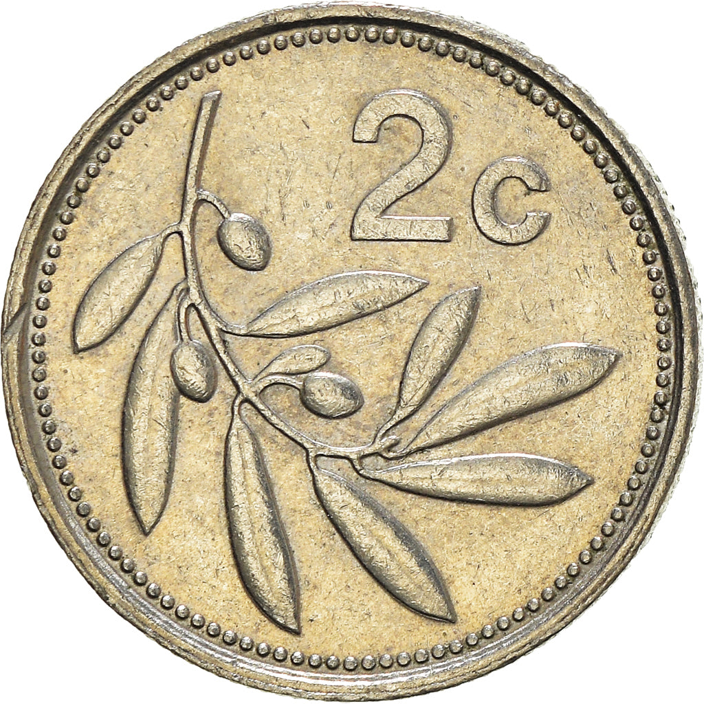 Coin, Malta, 2 Cents, 1991