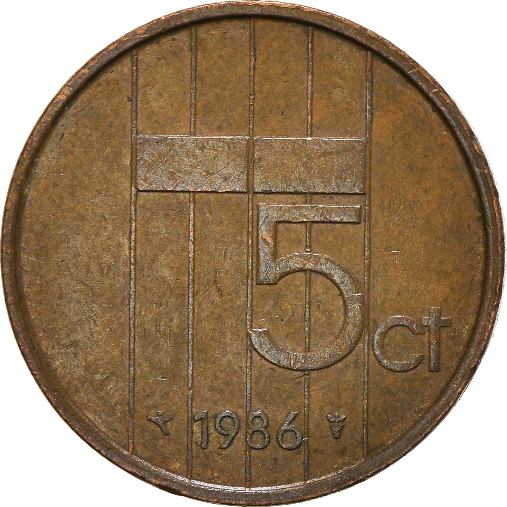 Coin, Netherlands, 5 Cents, 1986