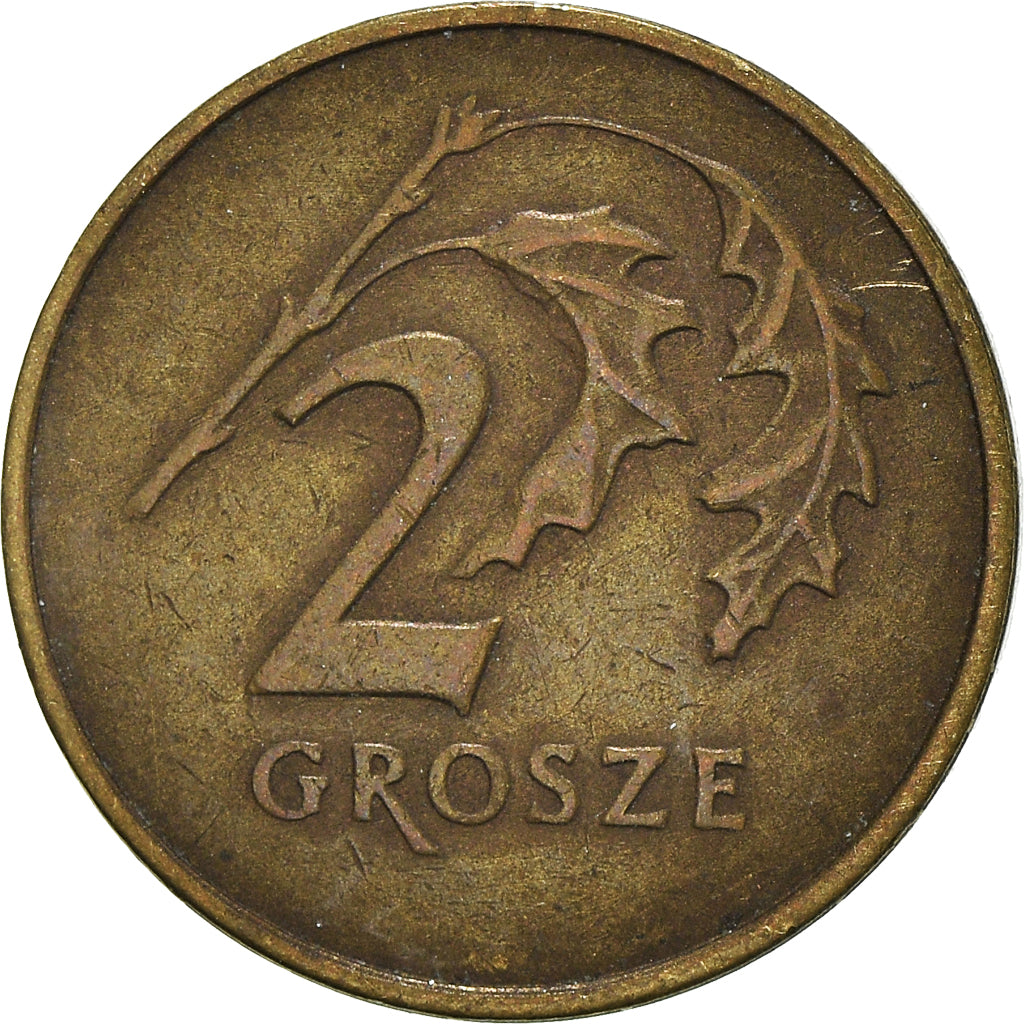 Moneta, Polonia, 2 Grosze, 1992