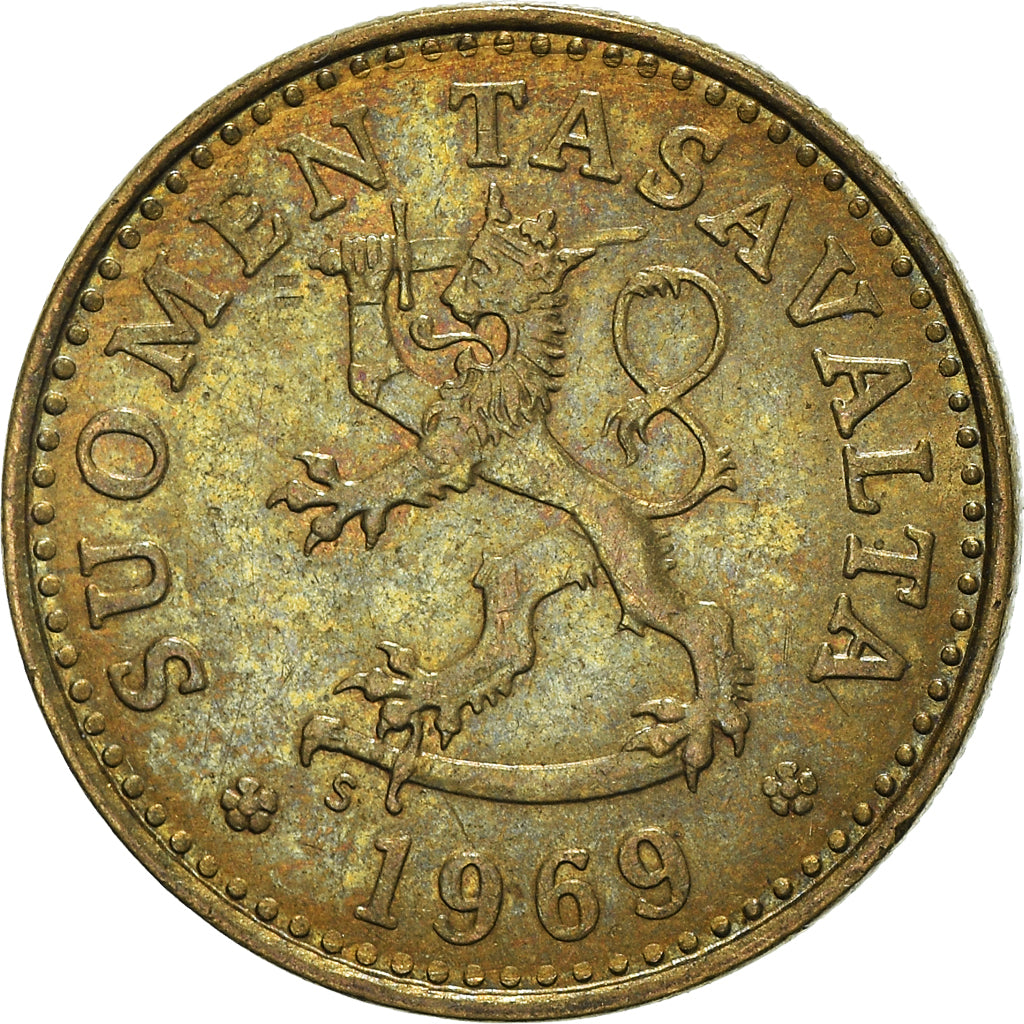 Moeda, Finlândia, 10 Pennia, 1969