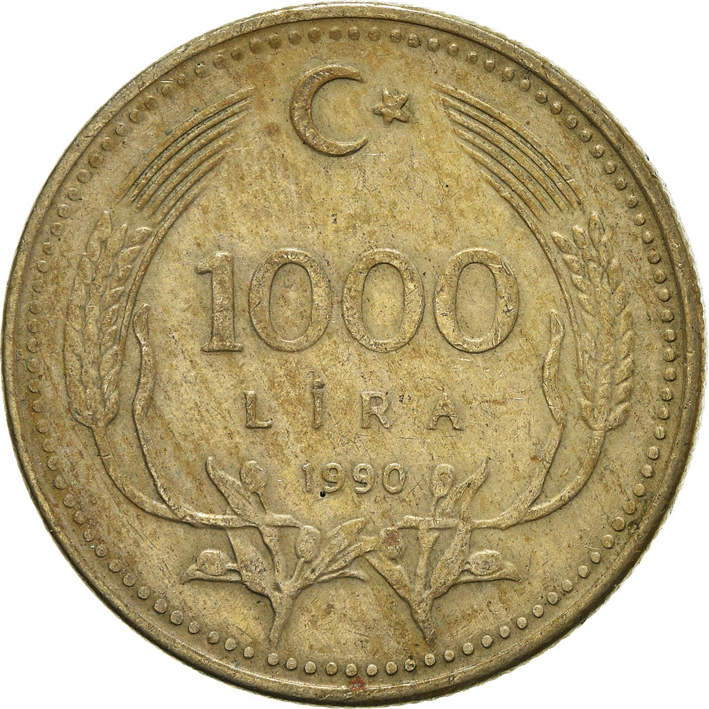 Munten, Turkije, 1000 Lira, 1990