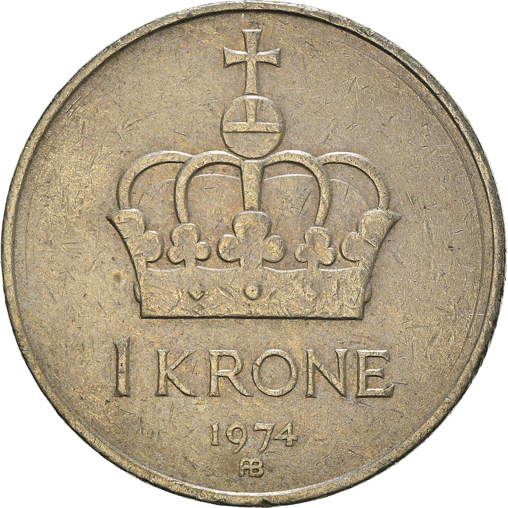 Münze, Norwegen, Krone, 1974