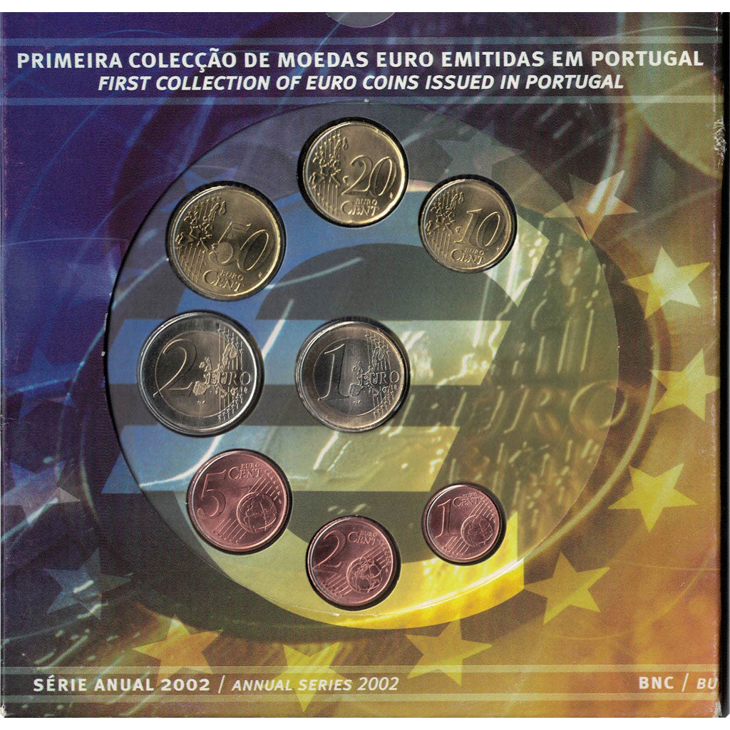 Portugal, Euro Set of 8 coins, 2002