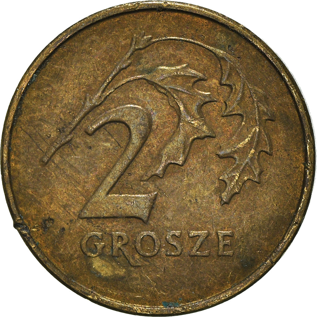 Moneta, Polonia, 2 Grosze, 1992