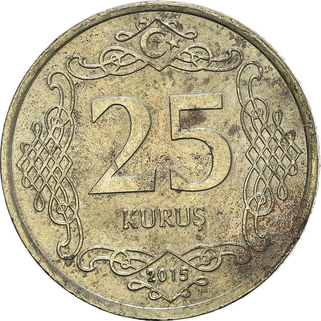 Münze, Türkei, 25 Kurus, 2015