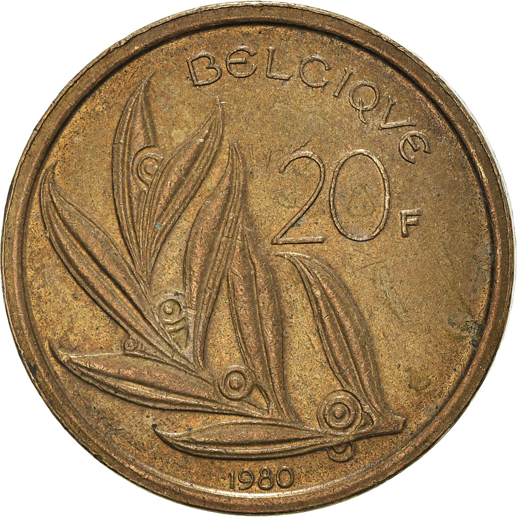 Moneta, Belgia, 20 Francs, 20 Frank, 1980