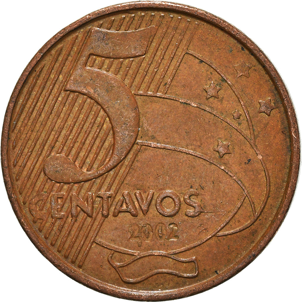 Moeda, Brasil, 5 Centavos, 2002