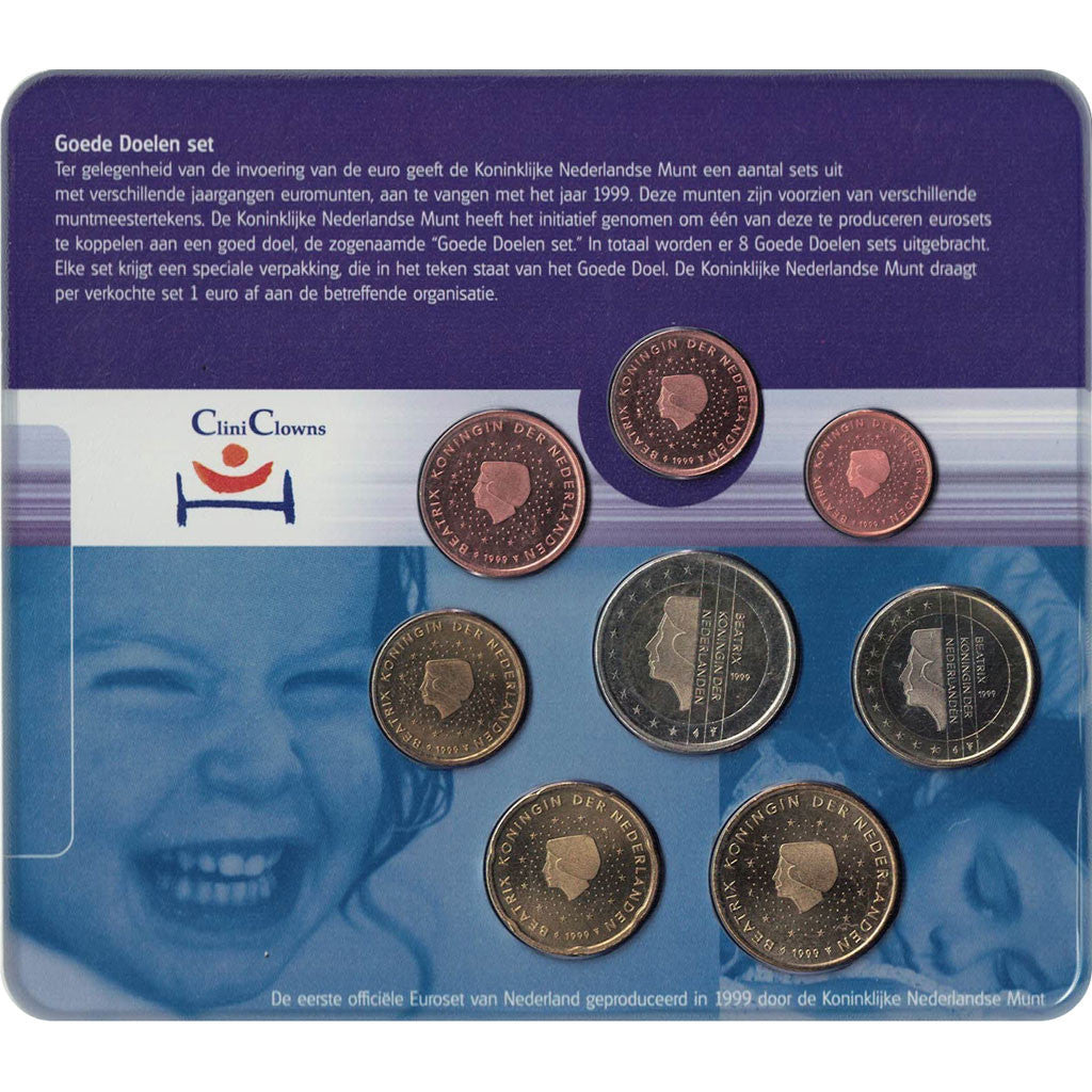 Netherlands, Euro Set of 8 coins, 1999