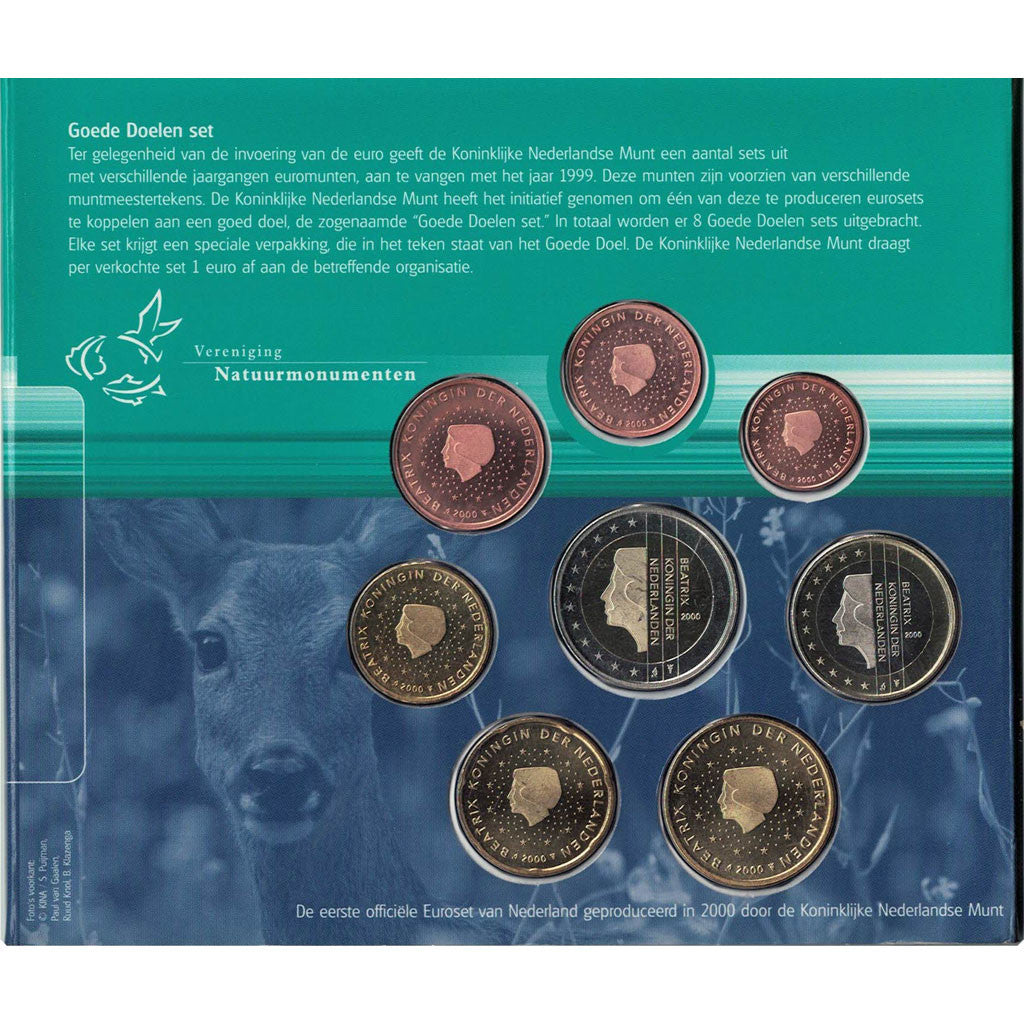 Netherlands, Euro Set of 8 coins, 2000