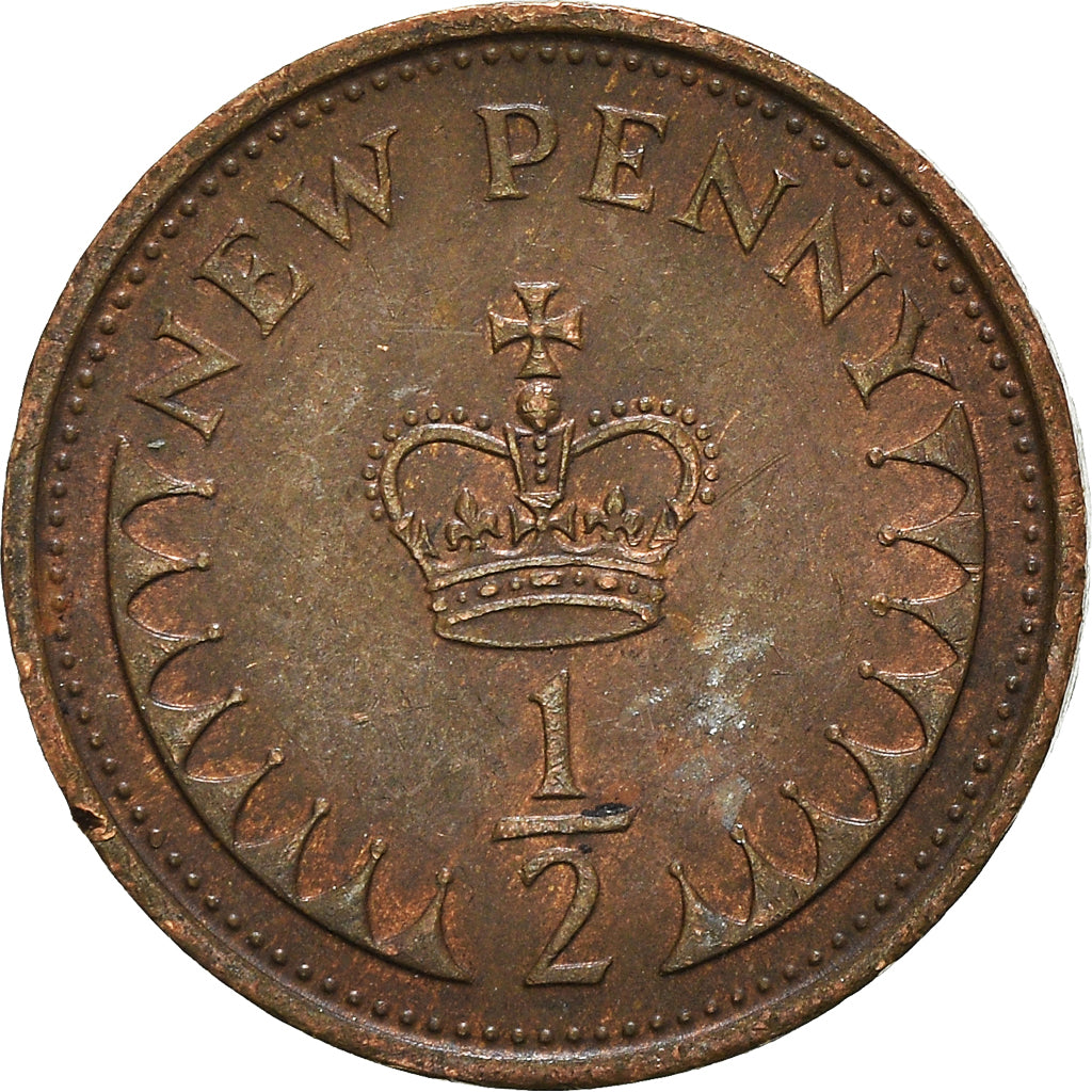 Monnaie, Grande-Bretagne, 1/2 New Penny, 1979