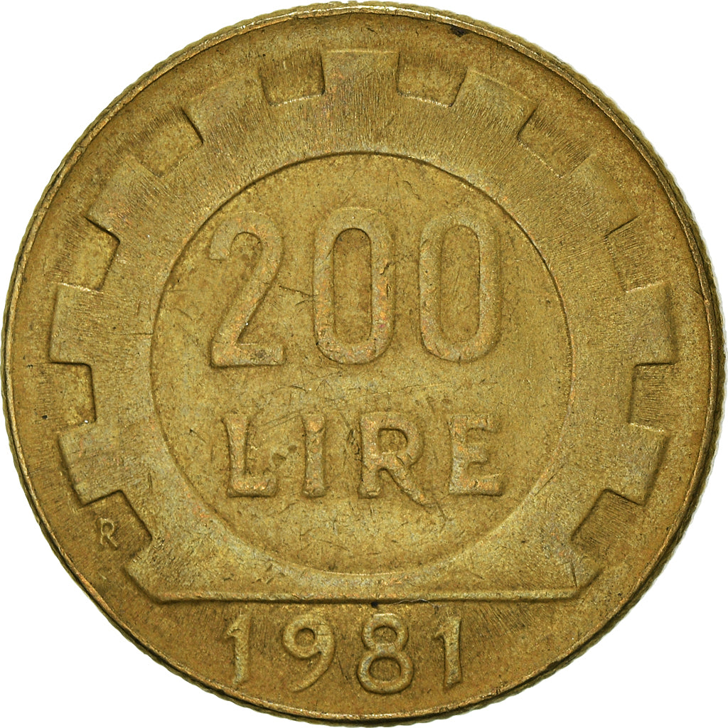 Coin, Italy, 200 Lire, 1981