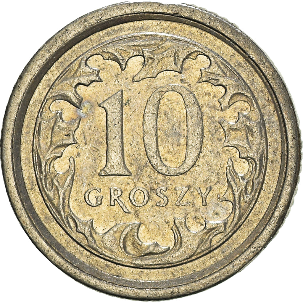 Monnaie, Pologne, 10 Groszy, 2004