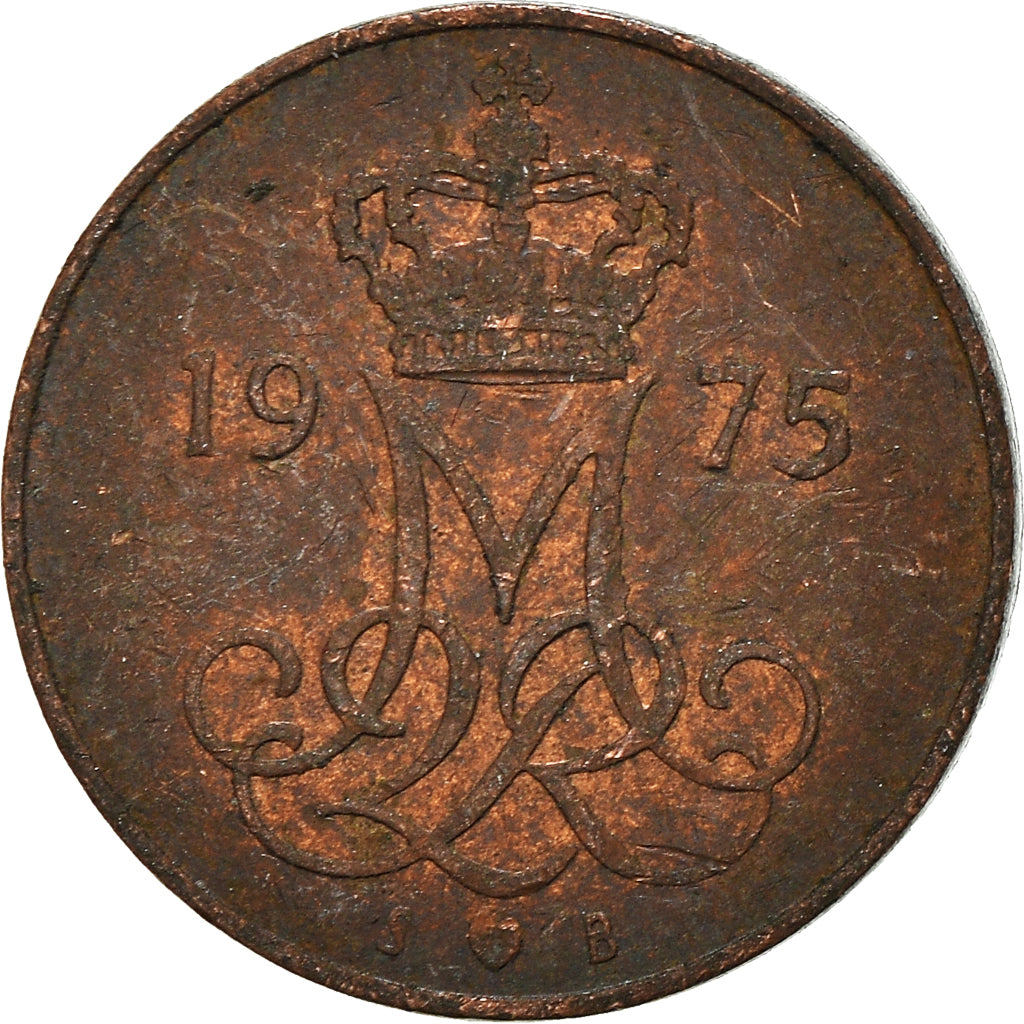 Munten, Denemarken, 5 Öre, 1975
