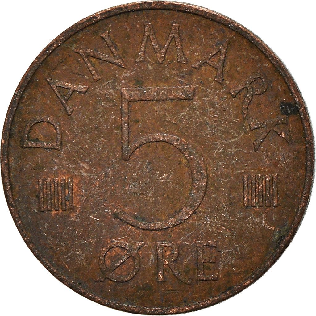 Munten, Denemarken, 5 Öre, 1975