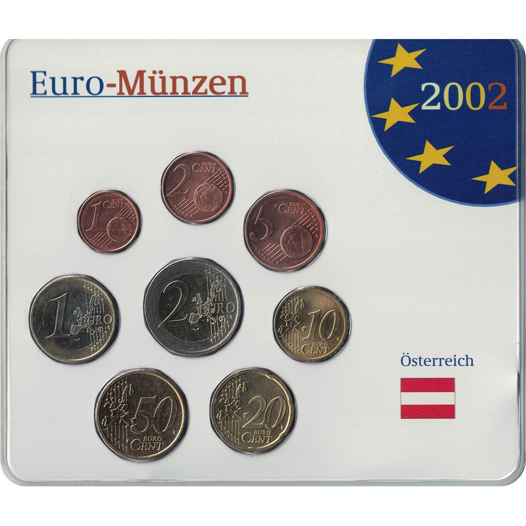 Austria, Euro Set of 8 coins, 2002