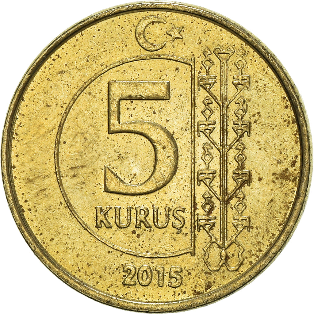 Munten, Turkije, 5 Kurus, 2015
