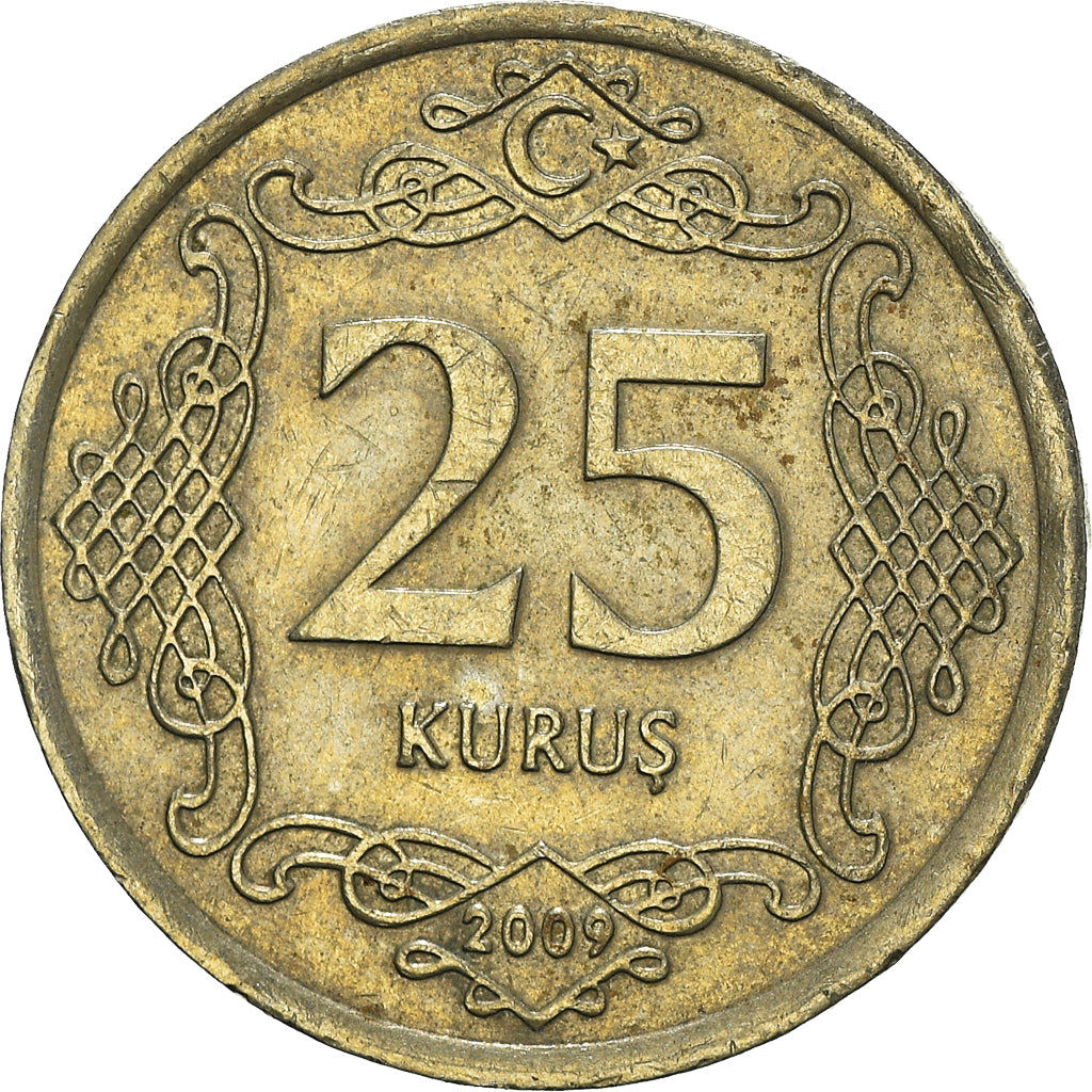 Moneta, Turchia, 25 Kurus, 2009
