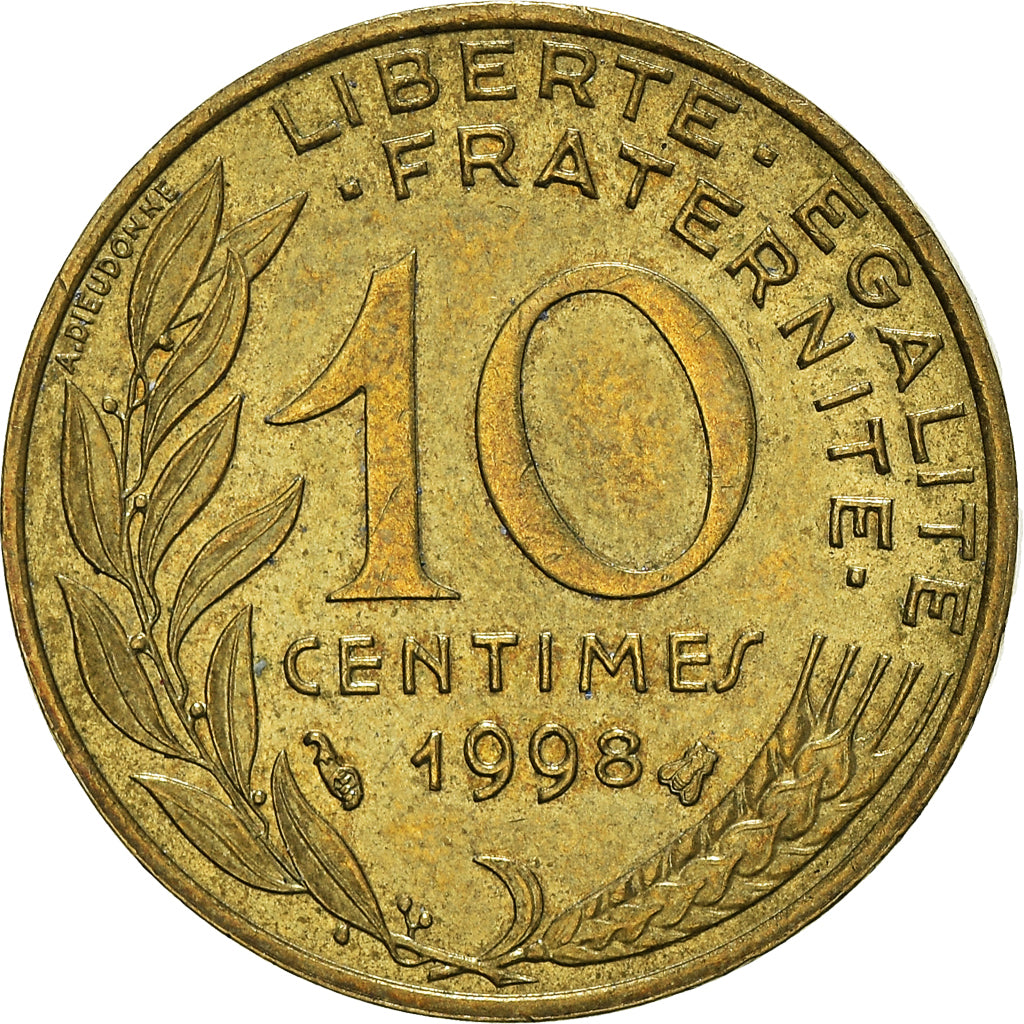 Moneda, Francia, 10 Centimes, 1998