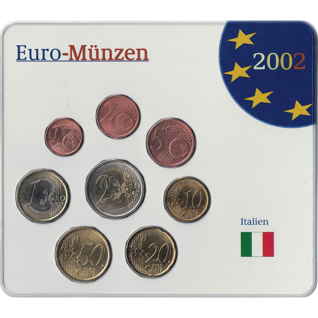Italy, Euro Set of 8 coins, 2002