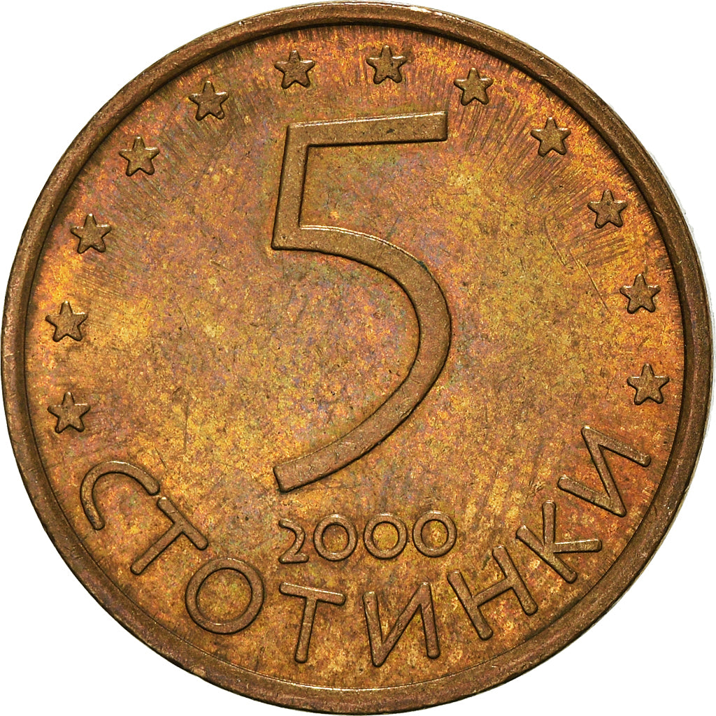 Moneta, Bulgaria, 5 Stotinki, 2000