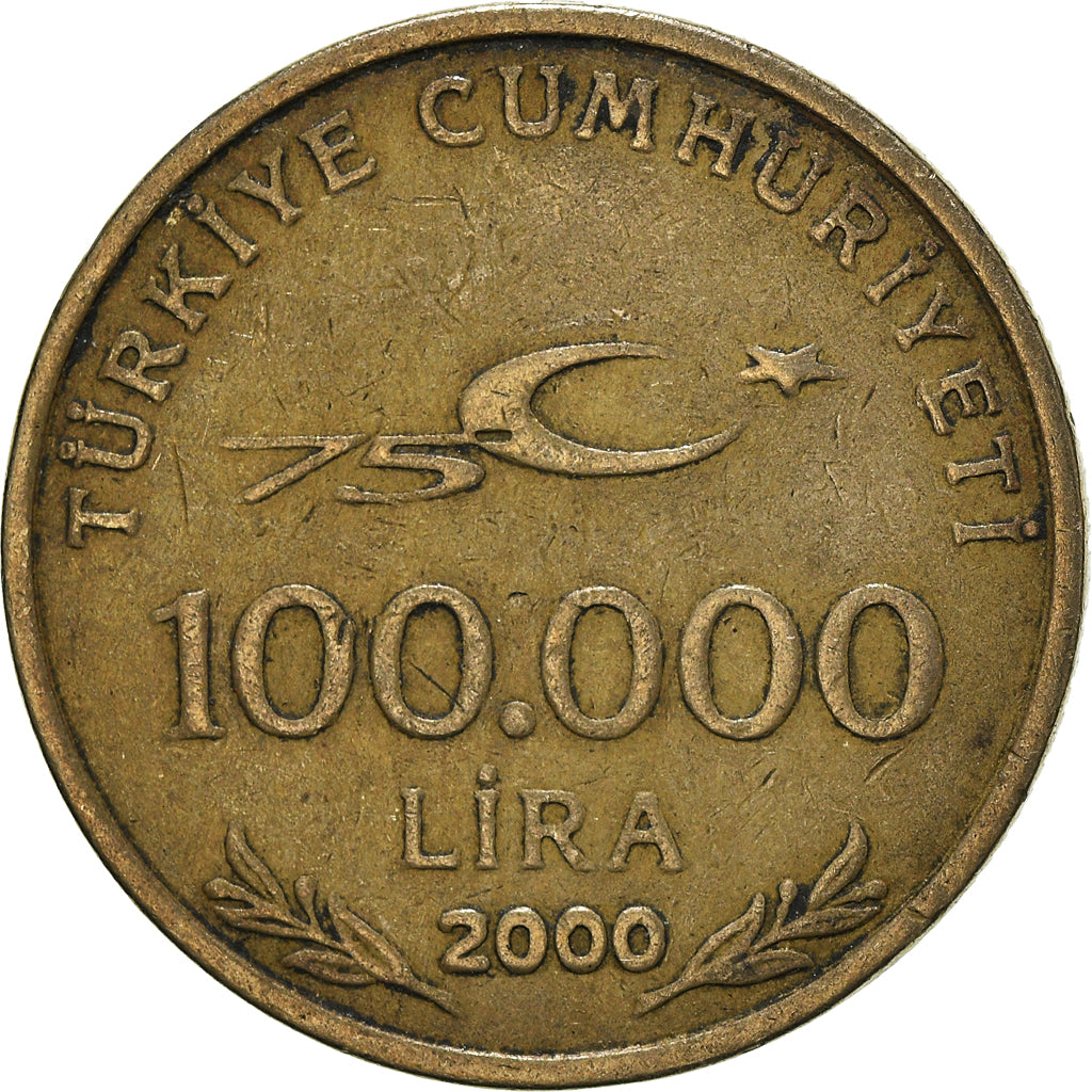Moneta, Turchia, 100000 Lira, 100 Bin Lira, 2000