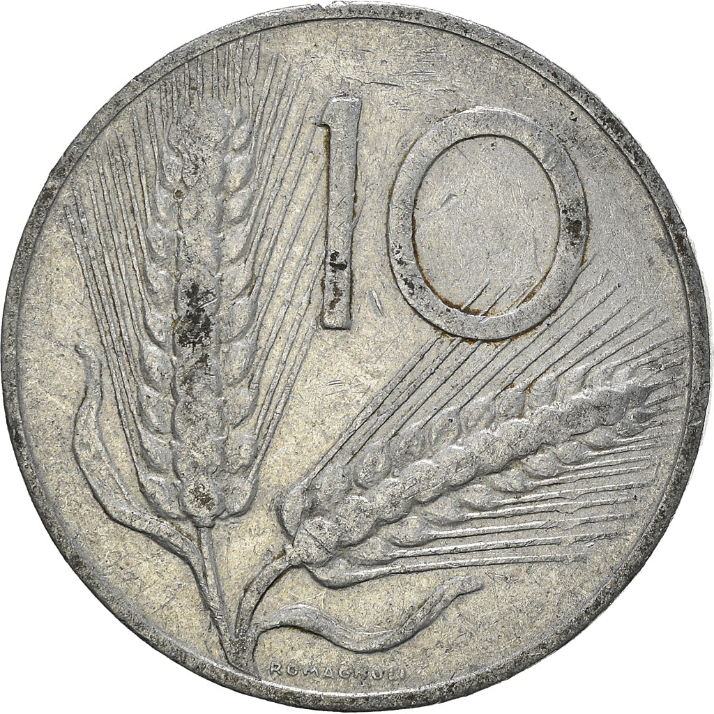 Münze, Italien, 10 Lire, 1955