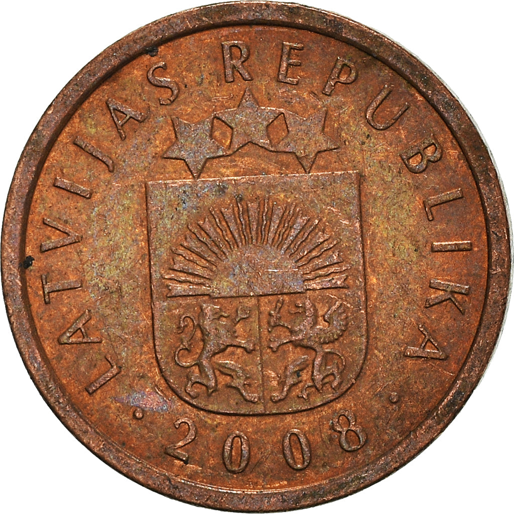 Moneta, Łotwa, Santims, 2008