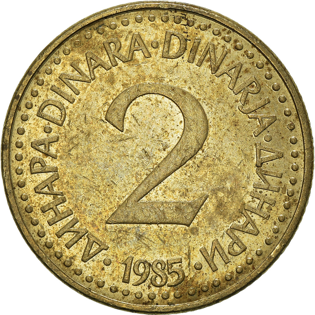 Münze, Jugoslawien, 2 Dinara, 1985