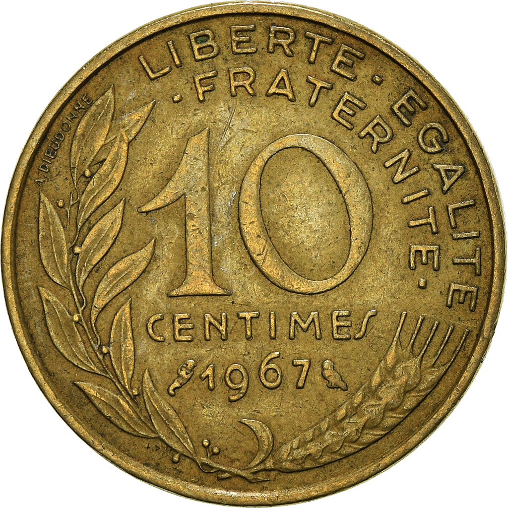 Moneda, Francia, 10 Centimes, 1967