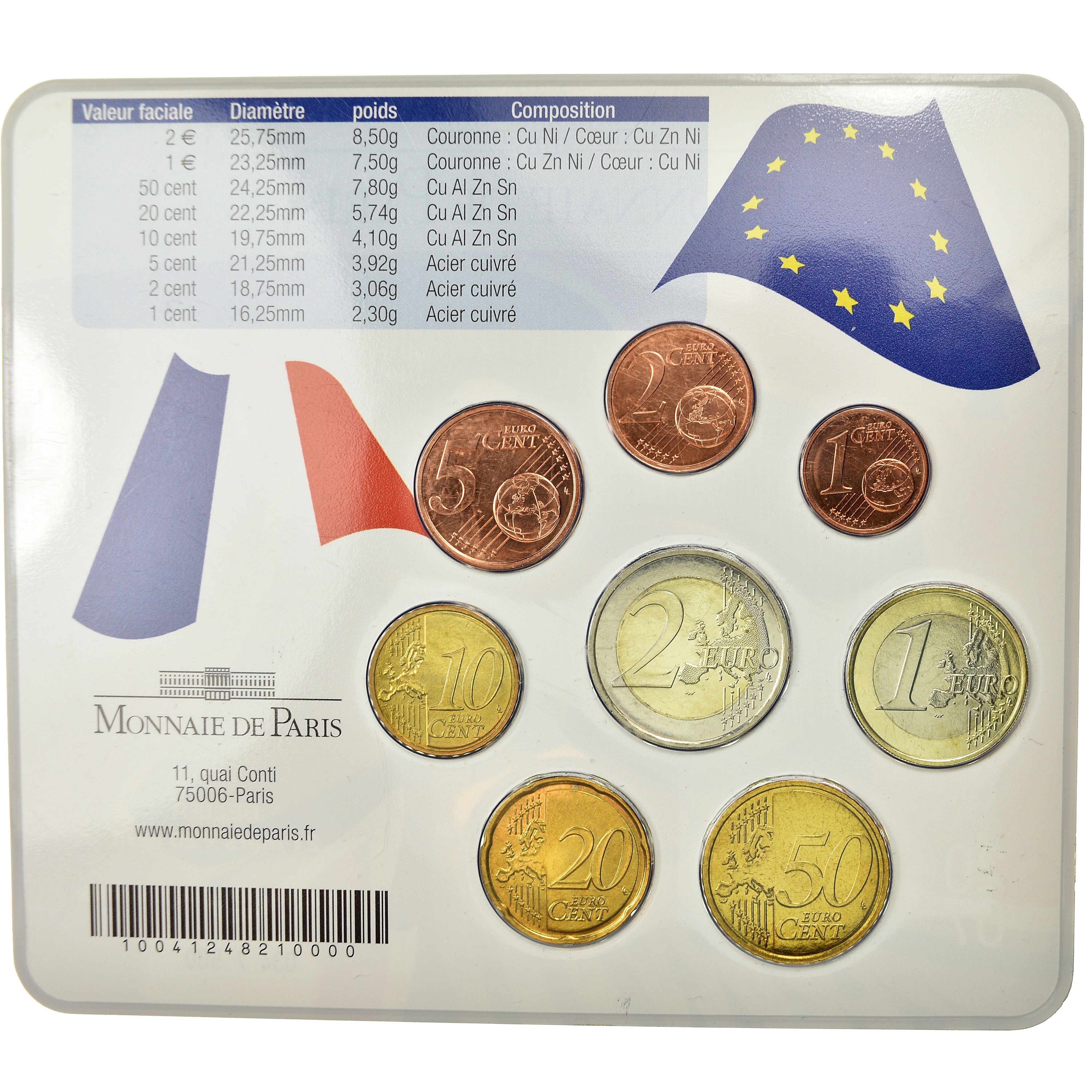 Moneda, Francia, Set, 2007, FDC, Sin información